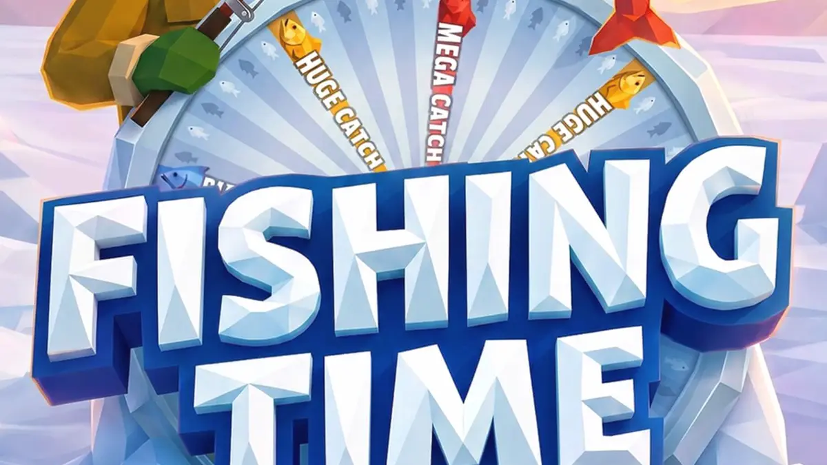 Fishing Time slot machine interface na may winter theme at wheel of fortune